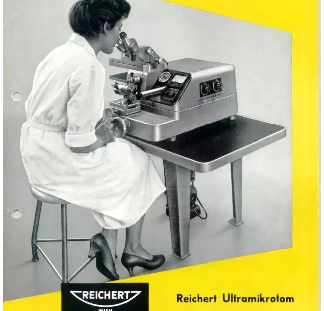 OmU1，來自于Reichert公司的第一臺超薄切片機（1957/58）